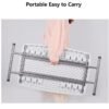 Organized Home Folding Table Portable Camping Foldable Desk MultiFunction Home Sofa Bed Side Table with 6 Adjustable Heights White