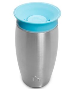 Munchkin Miracle 360 Stainless Steel Insulated Double Walled Toddler Cup, 10 Oz, Keeps Drink Cool For Up To 15 Hours, 12 Months+, Blue - Image 4