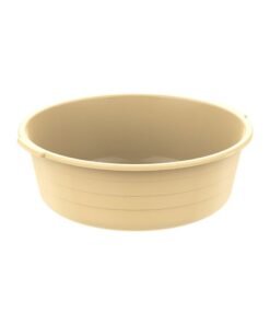 Cosmoplast 34L - Round 24" Plastic Basin Tub (Ivory) Ivory 34.0Liters