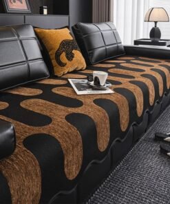 Middle Antique Special-Shaped Sofa Cushion Four Seasons Universal Non-Slip Sofa Cushion One-Piece Straight Dirt-Resistant Leather Sofa Cover Cloth