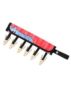 Travel Foldable Hangers Clothes Drying Rack ​Sock Clothesline Hotel Laundry Bathroom Towel Hanger Folding Cloth Clothes Clip Portable Clothespin with 6 Clips