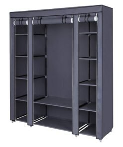 Non-woven Fabric Closet Organizer Portable Wardrobe with Shelves - Extra Strong and Durable Storage Solution