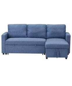 SULSHA MODERN L Shape Corner Sofa Blue, Sofa CumBed