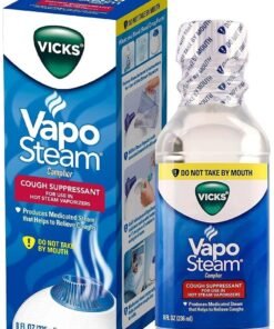 Vicks VapoSteam Medicated Liquid with Camphor, a Cough Suppressant, Helps Relieve Coughing, for Use in Vicks Vaporizers and Humidifiers, FSA and HSA Eligible, 8 Oz