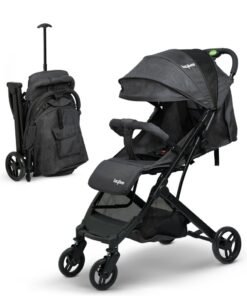 BAYBEE Foldable Cabin Baby Stroller Pram for Baby with 3-Position Adjustable Seat, Metal Frame & Canopy, Bassinet, Parent Handle, 5 Point Safety Belt, Stroller for Kids Toddler 0 to 3 Years Boy Girl Black