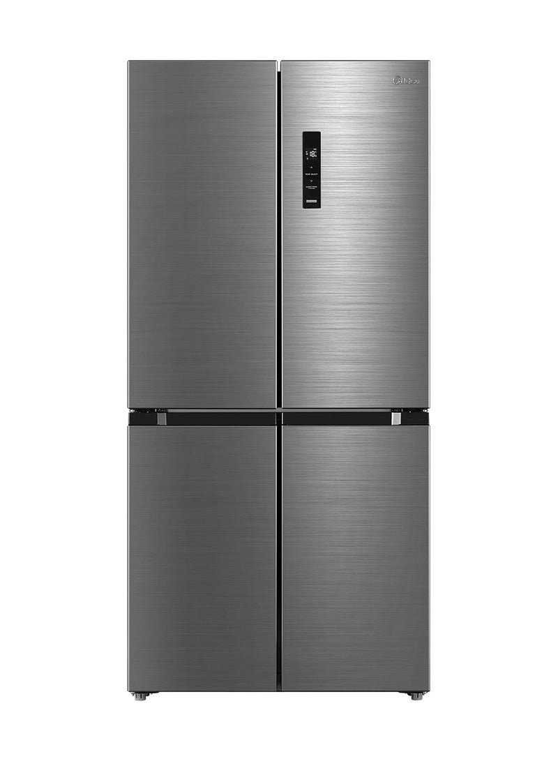 Midea 632L Gross & 474L Net Capacity 4 Door Premium Refrigerator, French Door With MSmart Connect (Wi-Fi), Smart Sensor, Vario Box (3 Temp), Inverter Quattro, Multi-Temperature MDRF632FIG46AED Silver