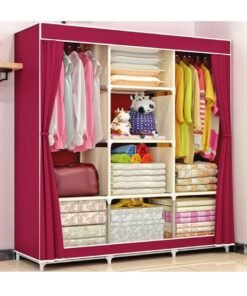 Simple Cloth Wardrobe, Storage Wardrobe, Dustproof Wardrobe, Steel Frame Reinforced Combination Simple Wardrobe, Economical Assembled Cloth Wardrobe