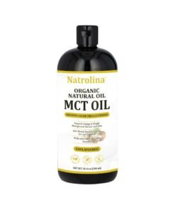 Natrolina Organic Natural MCT Oil, Supports Energy & Weight Management, Unflavored - 300 ml