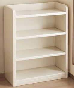 keke 4 Layers Multifunction Storage Adjustable Creative Style Book Shelves Modern Tall Bookcase Display Thick Wood Furniture Storage Rack for Bedroom.