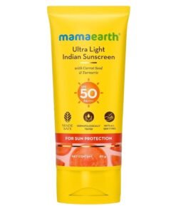 Mamaearth Ultra Light Sunscreen With Carrot Seed Turmeric SPF 50PA++++ 80grams
