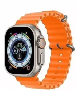 Ultra 2 Smartwatch With Bluetooth Calling, Heart Rate Monitoring, Step Count & Fast Charging Orange Strap