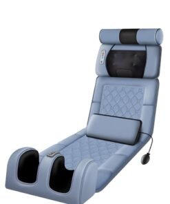 Foldable Electric Full Body Massager |Vibration Massage Pad for Back, Neck, Foot & Lumbar Support – Foldable Cushion Mattress with Timer & Adjustable Intensity for Home or Office Use (Light Blue, Plush)