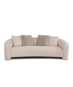 DANUBE HOME Zairah 3 Seater Fabric Sofa – Elegant Three-Seat Fabric Sofa For Living Room, Modern Design With Comfortable Seating & Neutral Style – Beige