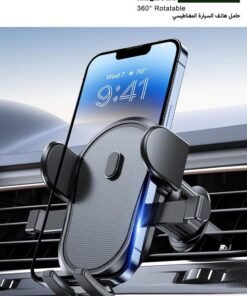 Super ZYouth Phone Holders for Car with Metal Hook Clip, Air Vent Cell Phone Stand Car Mount, Universal Automobile Cradle Fit for iPhone Android and All Smartphones Black