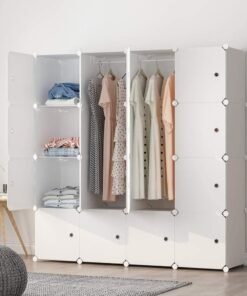16 cube , Open Storage Closet Wardrobe Dressers Salon Kids Partitions Shoe Rack Bedroom Home Wardrobe Closet Roupeiros Hotel Furniture