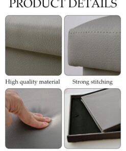 DUNISO Leather Folding Storage Ottoman Cuboid Bench Storage Boxes Footrest Stool Stylish Small Ottomans with Foam Padded Seat for Storage and Seating - Image 4