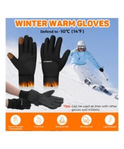 SOLARAE Winter Gloves for Men and Women - Touchscreen Waterproof Thermal Cycling Gloves for Cold Weather (14°F) - Ideal for Running, Hiking, Climbing, Biking, and Driving (Size M) - Image 3