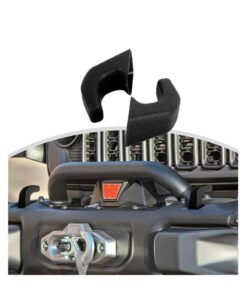 SOLARAE Car  Tow Hook, Bumper Tow Hook Covers, Front Bumper Tow Hook Rubber Sleeve Protectors, Compatible with Jeep Wrangler 4XE JL JK & Gladiator JT 2007-2024 (Black)