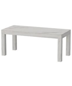 Mahmayi Modern Wooden 8-Seater Dining Table Only - Stylish White Levanto Marble Finish for Kitchen, Dining Room, Living Room