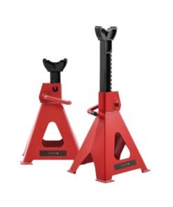 LAWAZIM Jack Stand 3 Ton-2 Piece 2.5kg- Heavy-Duty Easy to Use Automotive Lifting Stands with Adjustable Height and Ratchet Mechanism Ideal for Vehicle Maintenance Tire Changing and Undercarriage Work