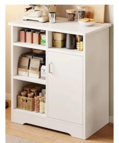 NKX Modern Simple Style Natural Finish Sideboard for Living Room and Kitchen