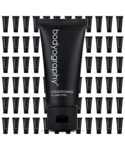 world amenities Bodyography - Bulk Conditioner | 50 Count, 1.4Oz | Lavender Peppermint, Mini Travel Size Toiletries (100% Recyclable Tube With Flip Top Cap), Suitable For All Hair Types