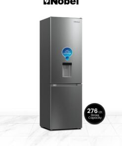 Nobel 276L Gross Capacity /248L Net Capacity Refrigerator, Defrost, Mechanical Control, Water Dispenser, and Energy-Efficient Cooling - NBF400 Silver NBF400 Silver