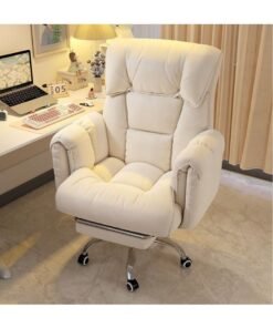 Lazy Home Comfortable Sofa Chair Study Office Chair Back Can Lie Live Video Gaming Swivel Chair