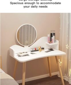 Sharpdo Simple Small Dressing Table, Ultra Small Storage Integrated Vanity Table, Make Up Table for Bedroom Dressing Table With Drawers Vanity Table Beautiful Makeup Table 80*40*122CM - Image 3
