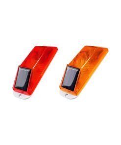 SOLARAE 2Pcs Car Alarm Light Solar Strobe Warning Light Sensitive Emergency LED Flashing Lamp Super Bright IP54 Waterproof Wireless Light Control Beacon Barricade Construction Safety Road