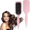 MOMENT Curl Defining Hair Brush, Flash Boar Bristle Styling Brush For Curly Hair, Shaping & Defining Curls For Women, Pink