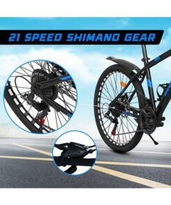 ENDLESS  Aluminium Mountain Bike | 17 Inch Frame Size | 26 Inch Wheel Size | 21 Speed Shimano Gear | Dual Disc Brakes | Bike For Men & Women | Black Blue Color - Image 5