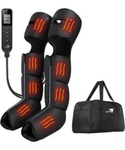 SKY LAND Air Compression Full Leg & Foot Massager with Heat – 3 Intensities, 3 Modes, 3 Heat Levels – Improves Circulation, Relieves Fatigue, Faster Muscle Recovery, Pain Relief – EM-2197