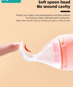 Bybeo 3 Pieces Baby Food Feeder, Silicone Baby Feeding Spoon with Standing Base for Infants Dispensing and Feeding, Squeeze Feeding Spoons for Boys Girl Kids, Self Feeding Bottle Spoon, BPA Free - Image 3