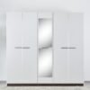 Home Box Reva 5-Door Wardrobe with Mirror