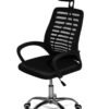 Office Chair Computer Chair High Back Home Desk Chair with Support Backrest Headrest and Armrest ,Rolling Swivel Adjustable Height Task Chair（Black）