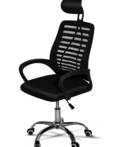 Office Chair Computer Chair High Back Home Desk Chair with Support Backrest Headrest and Armrest ,Rolling Swivel Adjustable Height Task Chair（Black）