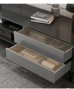 Alternative view of Kutis TV Cabinet Living Room Furniture TV Table Tv Stand With Drawers And Door Density board 140 x 30 x 40 cm.
