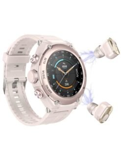 Captaintech Smart Watch with Earbuds, 3 in 1 Smart Watch, 1.28 Inch Touch HD Screen Fitness Activity Tracker, with Answer/Make Call, Recording, Heart Rate Sleep Monitor Function, Support Long Time Standby