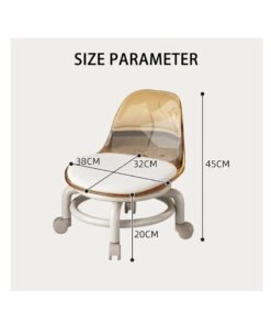 Low Rolling Stool Low Roller Seat Small Swivel Stool Low to Ground with Mute Wheels and Back Support for Home Cleaning Garage Fix Outdoor Picnic Salon Office Working (Yellow)