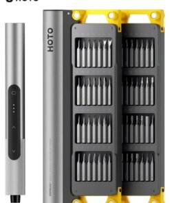 HOTO Electric Precision Screwdriver Master Set (56 Bits) – 3 Torque Settings, Brushless Motor, LED Light, Rechargeable – 60min Runtime, Type-C Charging