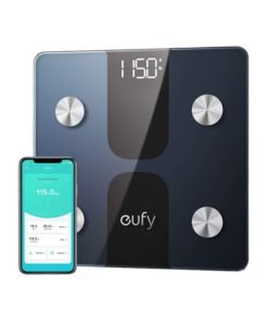 eufy Smart Scale C1 with Bluetooth, Body Fat Scale, Wireless Digital Bathroom Scale, 15 Measurements, Weight/Body Fat/BMI, Fitness Body Composition Analysis, Black, lbs/kg
