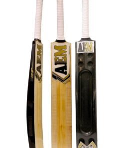 AEM Black Painted Scoop Design Kashmir Willow Cricket Bat (Size : 35 | Double Blade)