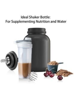 KASTWAVE Fitness Shaker Bottle, Fitness Sports Classic Protein Shaker Bottle, BPA Free, Professional Fitness cup Fashionable Portable Sport Plastic Water Shaker Bottle for Exercise - Image 2