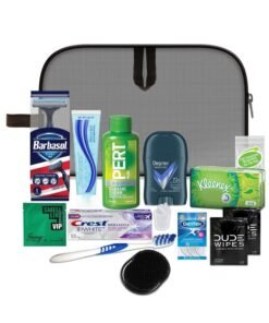 Convenience Kits International Men's Premium 15-Piece Assembled Travel Kit Featuring: Gillette and Barbasol Shave Products