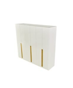 DANUBE HOME New Poliana 6 Door Wardrobe Extra Sturdy Closet Clothes Storage Cupboard Modern Design Space Saving Cabinet For Bedroom 240x61.5x216 Cm Beige