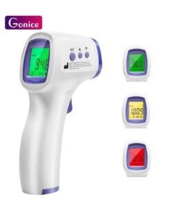 Gonice One-Click Non-Contact Infrared Thermometer with 3-Color Fever Alert, 1-Second Measurement & Multi-Use Function