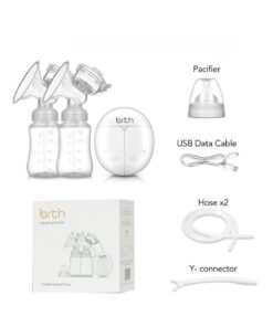 Birth - Portable, Hands-Free, Electric Breastfeeding Pump with 4 Suction Levels – Quiet, Pain-Free, USB Charging, LCD Display – BPA-Free & Easy to Clean RH228
