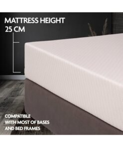 EASELIVING Memory Foam Mattress 180 x 200 x 25 cm | Plush Spring-Free Mattress with Pressure Relief | Breathable Zip Cover, Adaptive Foam Base | Ideal for Side Sleepers