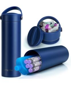 Leng Ke Diabetes Insulin Pen and Supplies Travel Case with TSA Approved Ice Pack,Portable Medication Cooler Bag for Diabetic Organizing, Insulina Medication Cooler   Bottle Diabetes Storage Vial